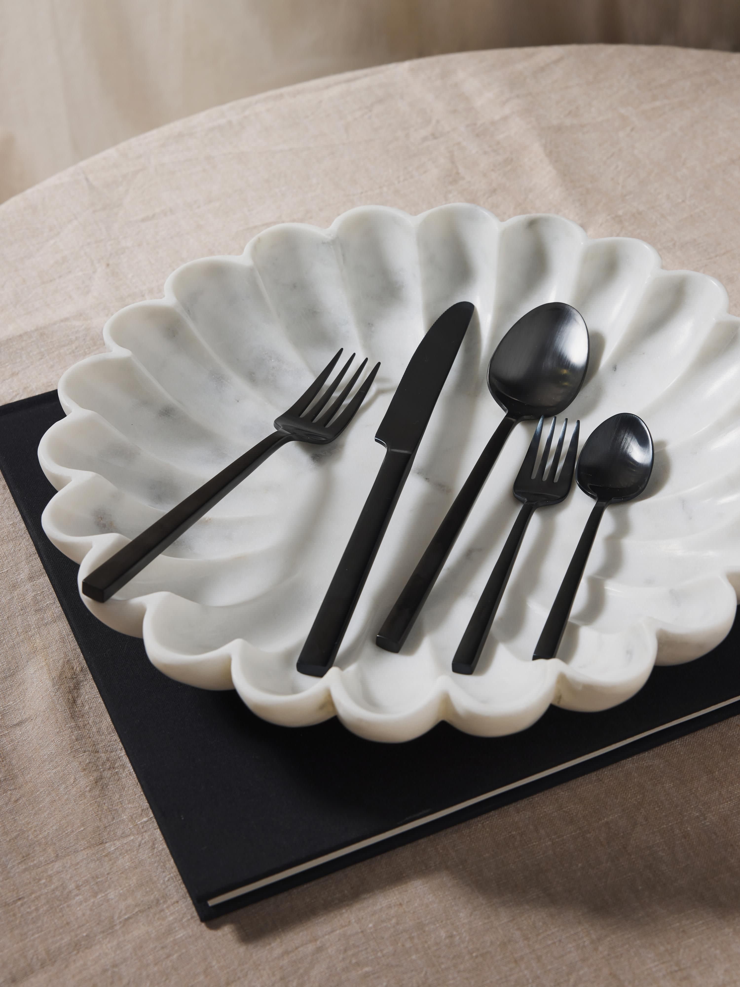 Mat geborstelde bestekset Shine, in verschillende setgroottes