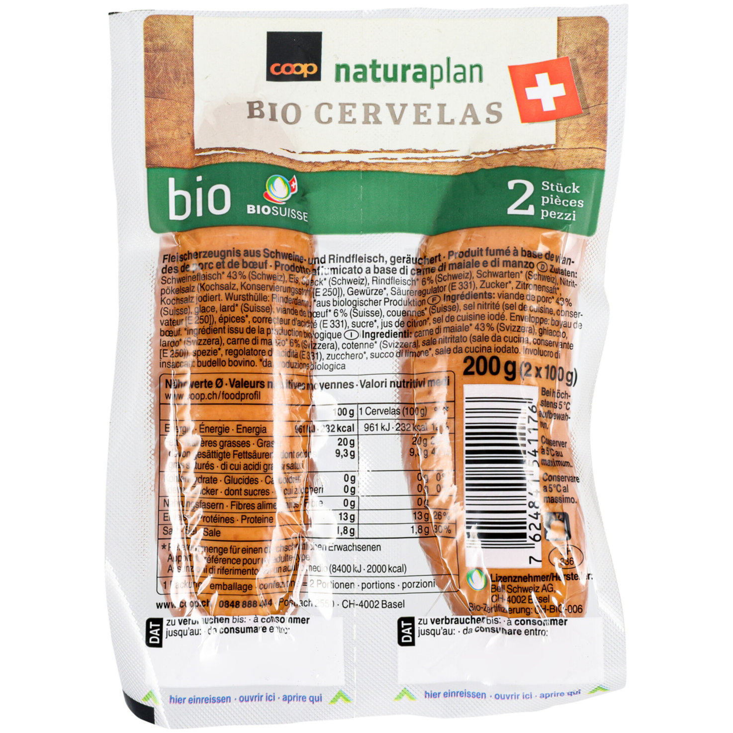 Naturaplan Bio Cervelas