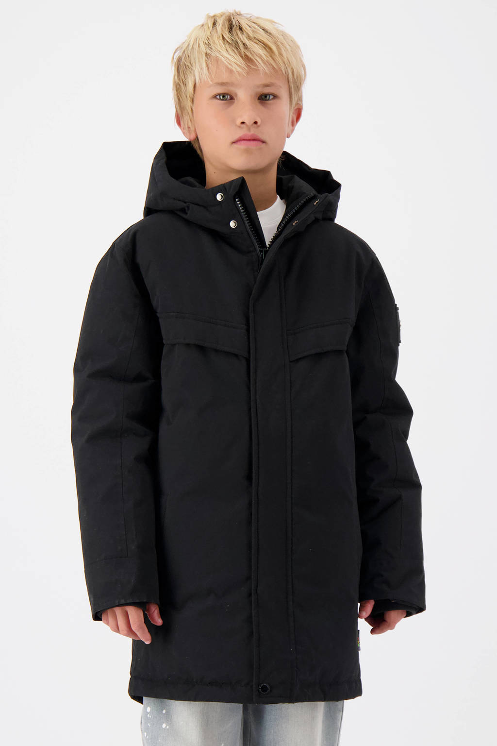 BLACK BANANAS winterjas JR. PARKA PLATE JACKET zwart