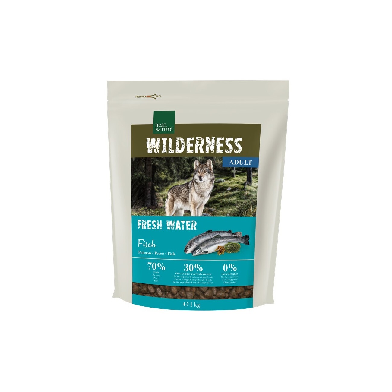 REAL NATURE WILDERNESS Fresh Water Trockenfutter Hund, Adult, Fisch 1 kg