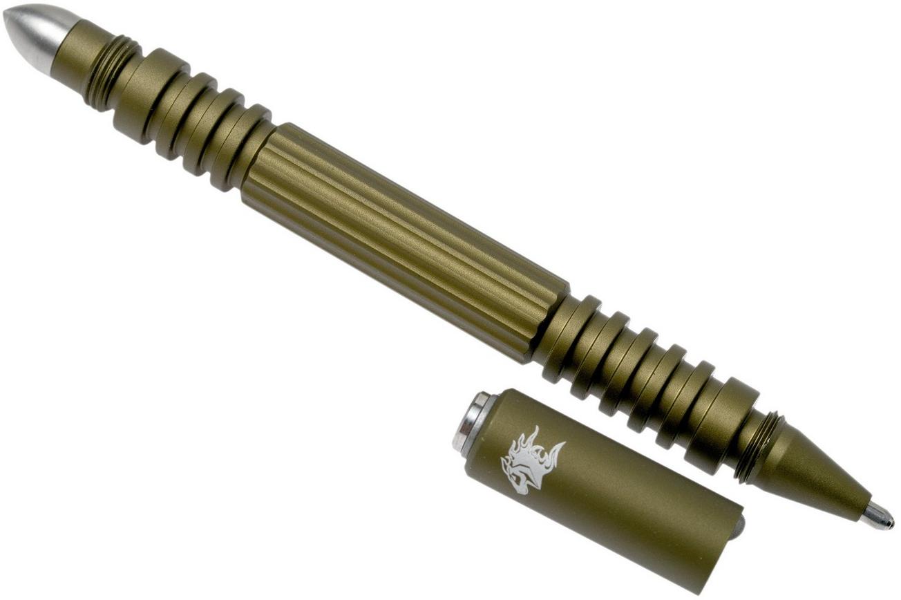 Rick Hinderer Investigator Pen Aluminium Matte OD Green, tactische pen