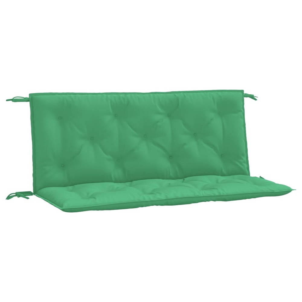 Coussins de banc de jardin 2 pcs vert 120x50x7 cm tissu oxford