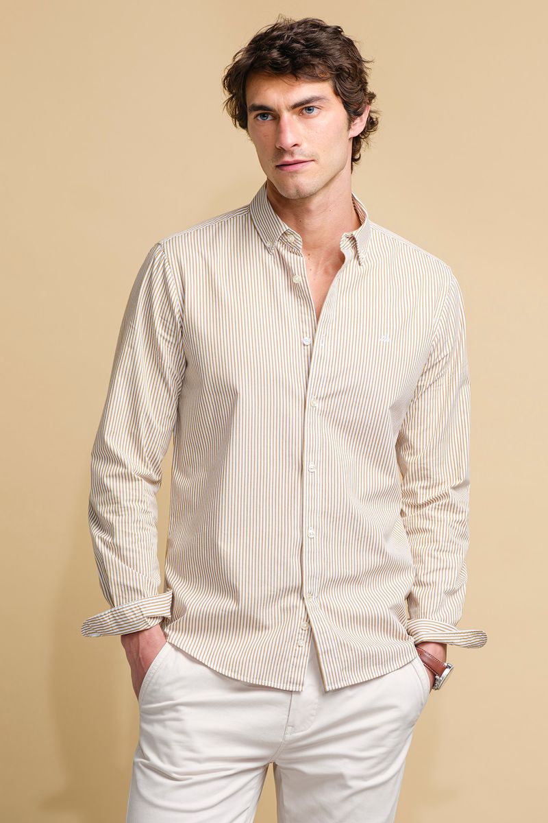 CAMISA ÀS RISCAS SLIM FIT
