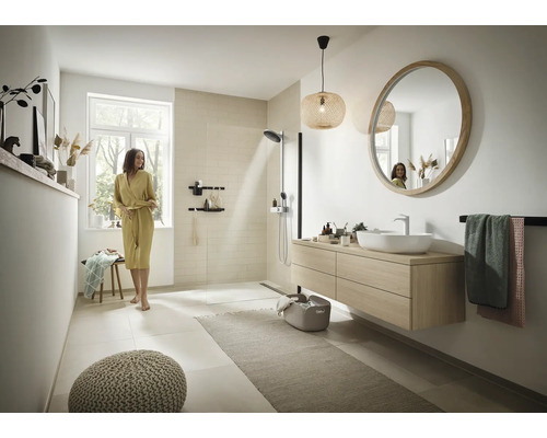 Douchekolom incl. thermostaat hansgrohe Pulsify S 260 2jet eco met ShowerTablet Select 400 chroom/grafiet 24241000