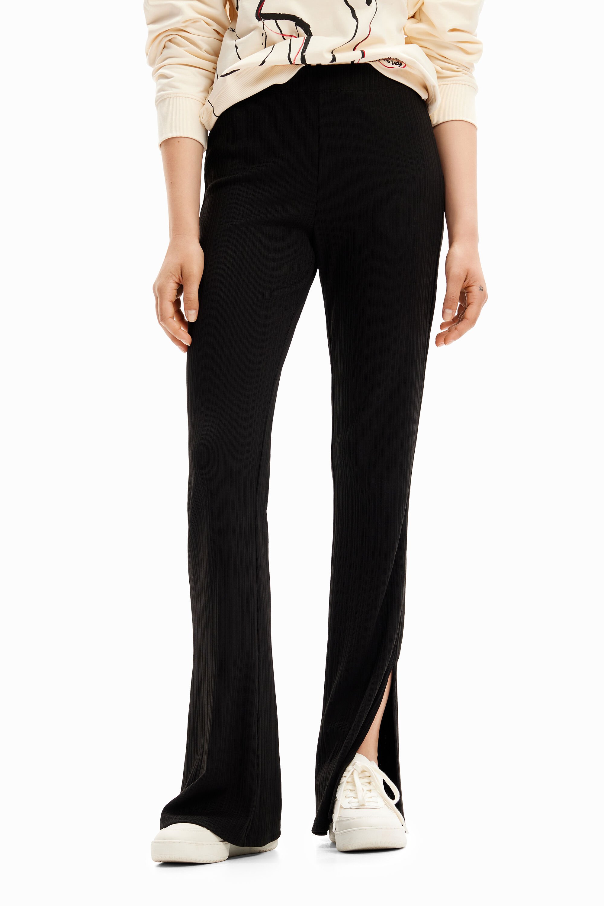 Pantalon évasé stretch