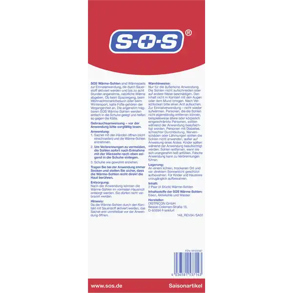 Wärme-Sohlen Gr. L 41-45
