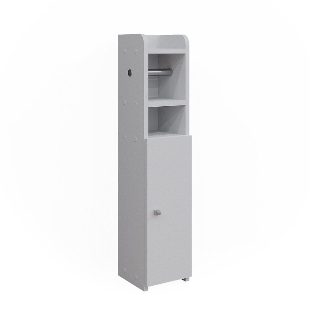 Vicco Toilettenpapierschrank Fynn Weiß 18 x 82 cm Tür
