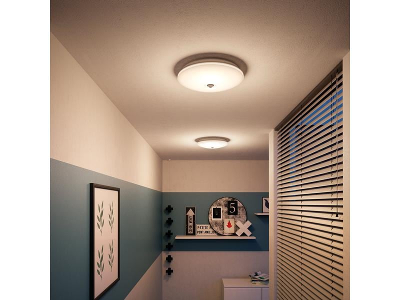Philips Mauve Deckenleuchte IR weiss 600 lm MyLiving LED Deckenlampe mit Bewegungsmelder