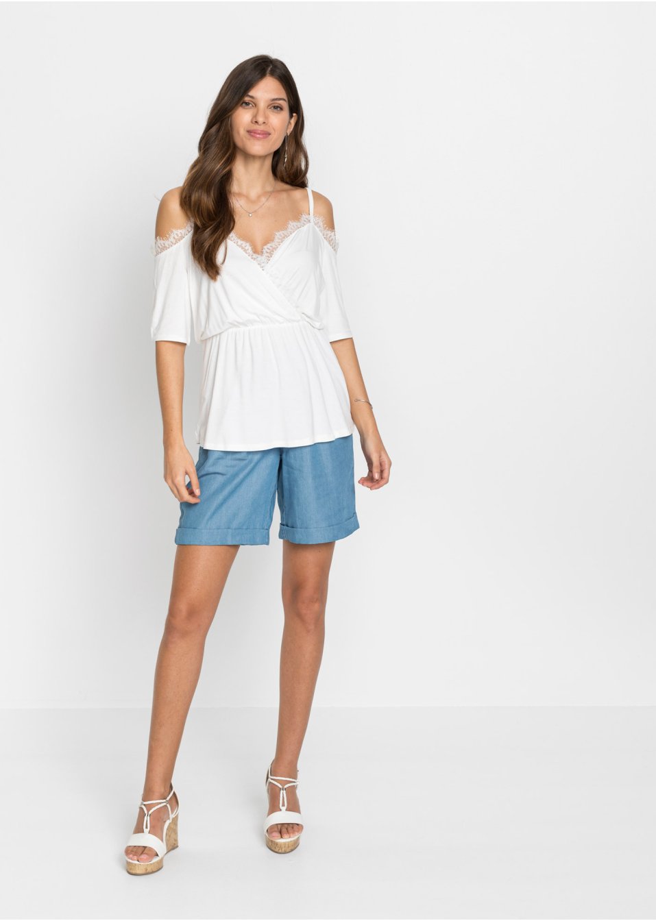 T-shirt à dentelle