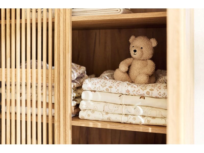 Jollein Baby-Ganzjahresschlafsack Animal Friends 90 cm Gefütterter Schlafsack mit abnehmbaren Ärmeln