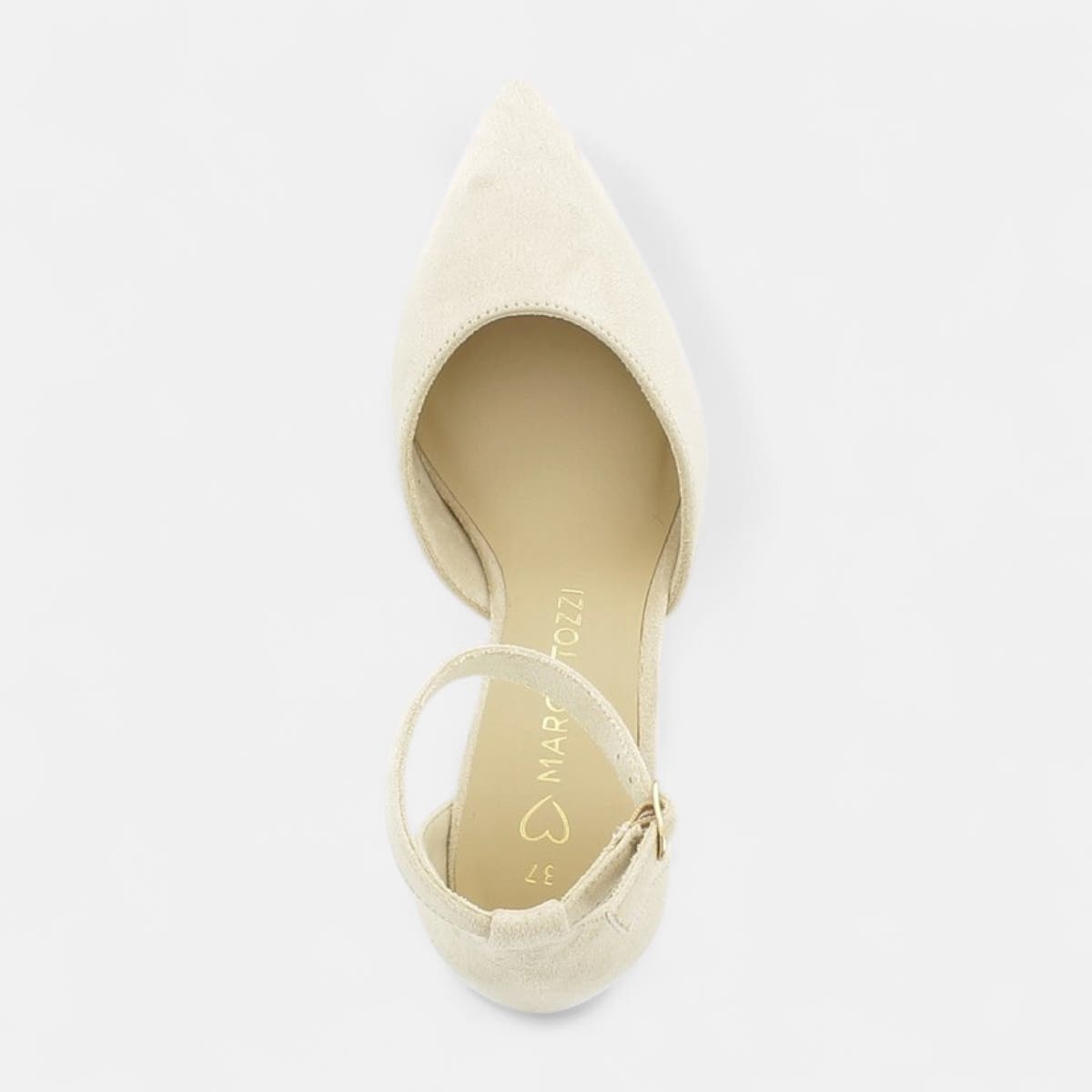 Escarpins quartiers ouverts à talon Femme beige