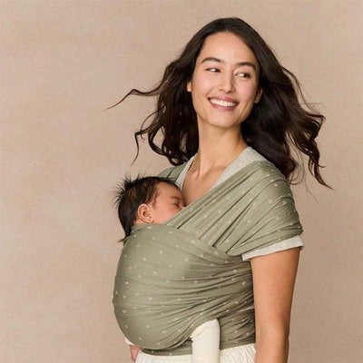 Ergobaby Aura Wrap Knit Bæresjal, Olive Diamonds