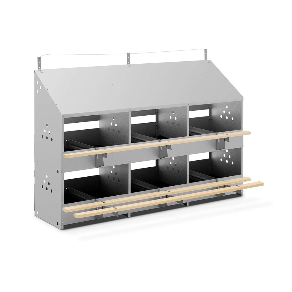 Pondoir à poule nichoir pondeuse professionnel zinc / acier galvanisé 12 tapis de ponte