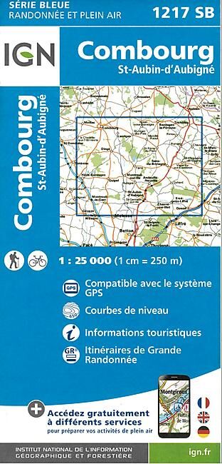 IGN - 1217 SB COMBOURG SAINT AUBIN 1 25 000
