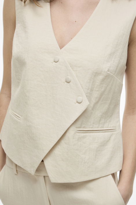 Vila ecru dames gilet