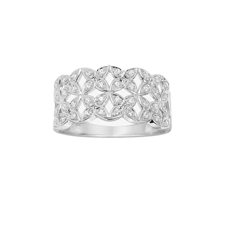 Bague Femme - Or 18 Carats - Diamant 0,12 Carats