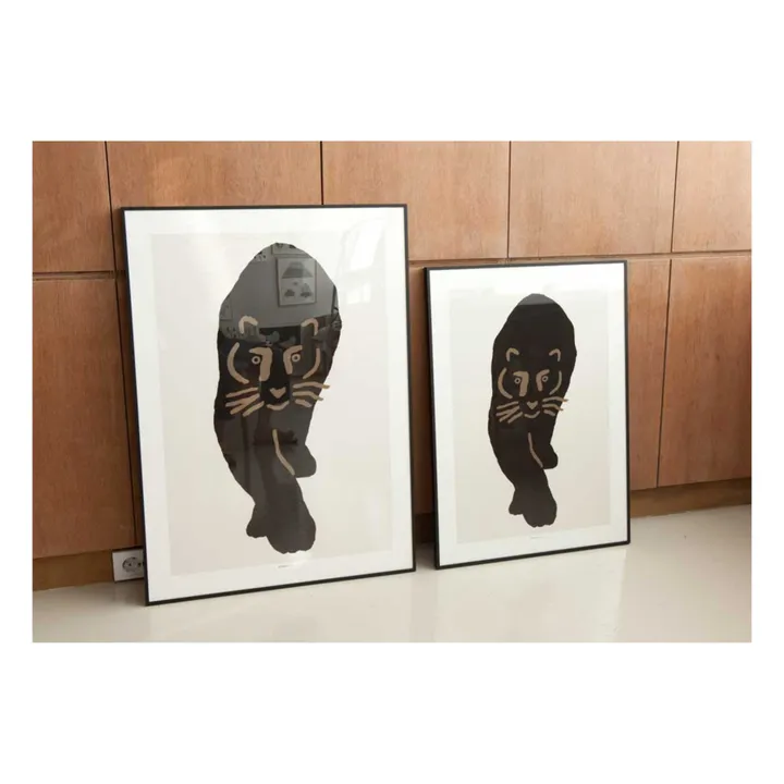 Warmgreytail Affiche Black leopard | Noir