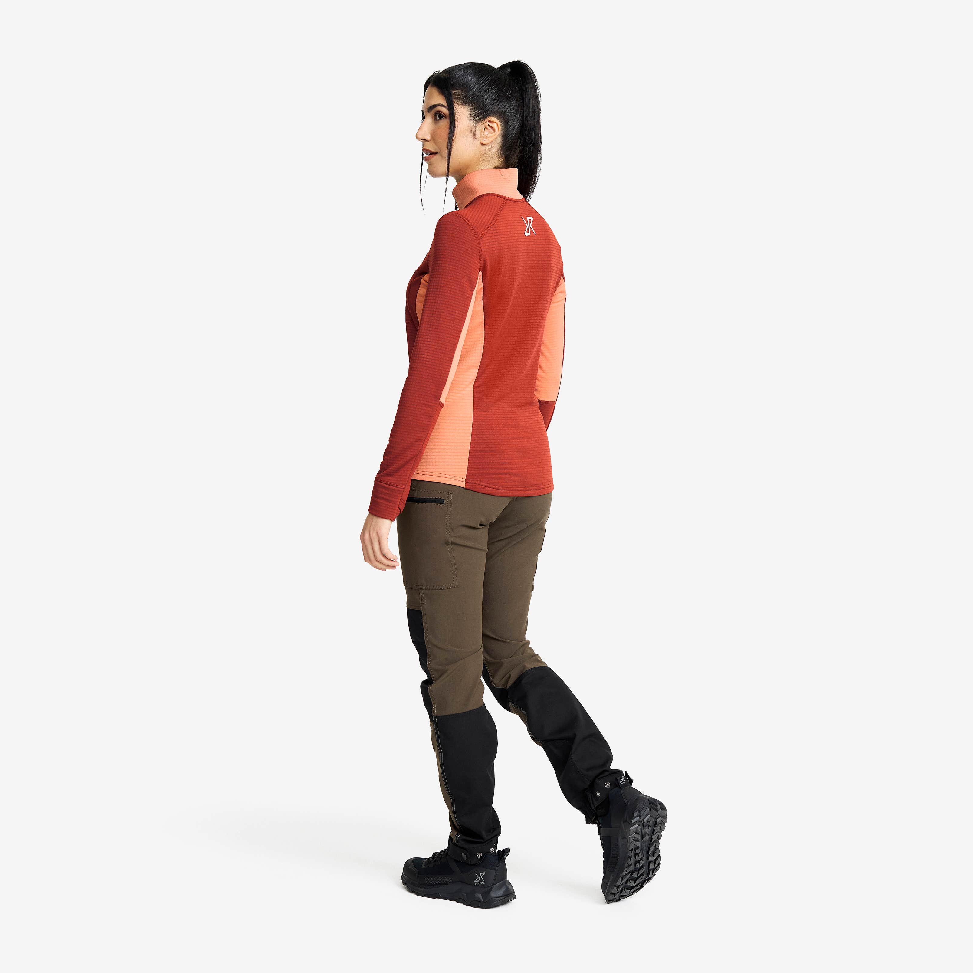 Waffle Half-zip Fleece  Dame Cinnabar