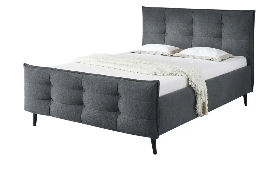 Polsterbettgestell Mario B Anthrazit 140 cm