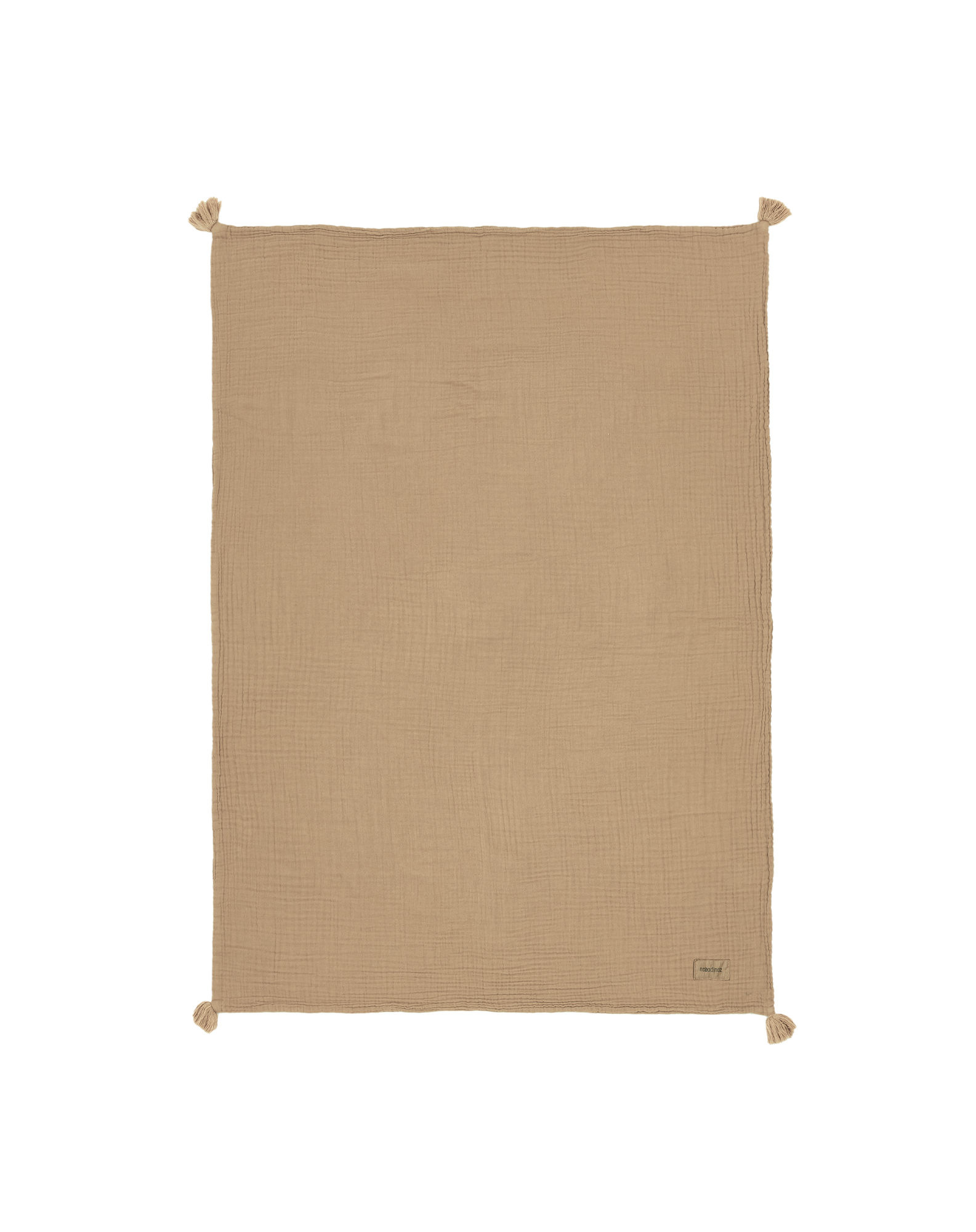 Couverture wabi-sabi en double gaze de coton lavé | Marron