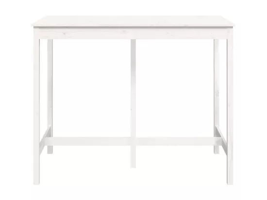 Table de bar Blanc 140x80x110 cm Bois massif de pin