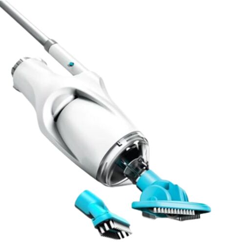 Limpador de piscina manual Kokido Tesla 5 - Bateria recarregável, cabeça de sucção e cabo.