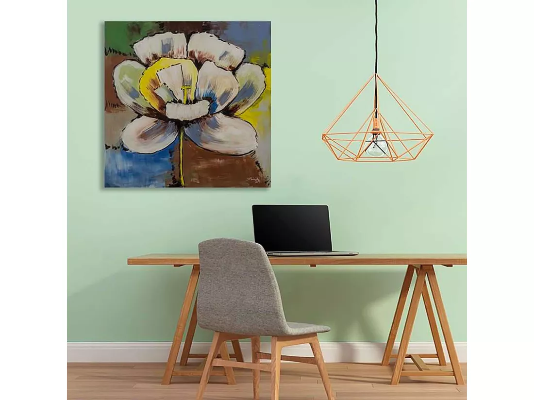 Tableau grande fleur - 90 x 90 cm