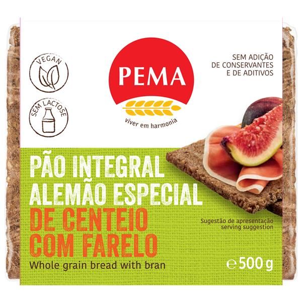 Pão Alemão Integral Especial De Centeio Com Farelo
