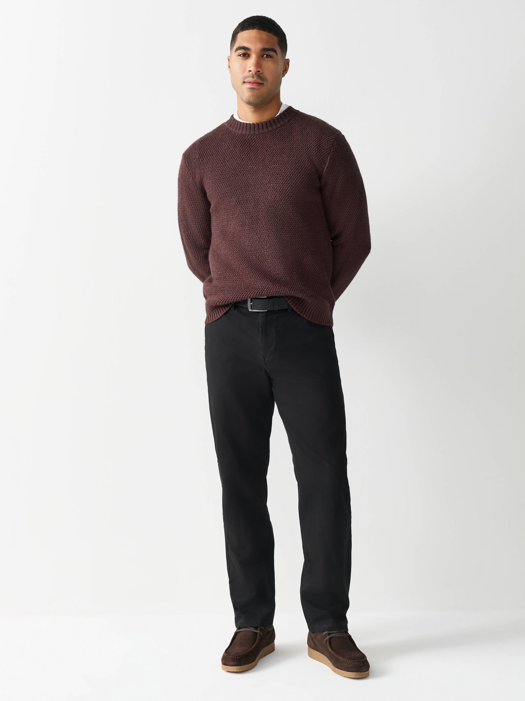 Zwart - Motionflex Chinos Trousers With Belt