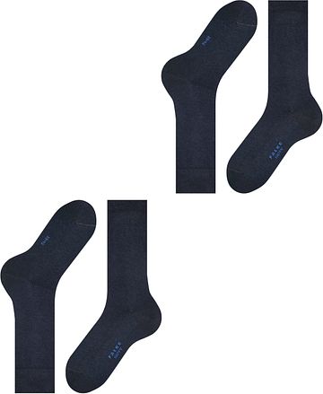 Falke 2-pack Happy Sokken Navy 14610-6375 kopen
