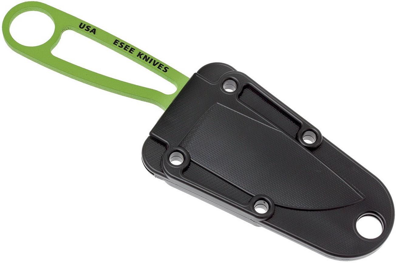 ESEE Izula Venom Green IZULA-VG nekmes met zwarte schede   riemclip