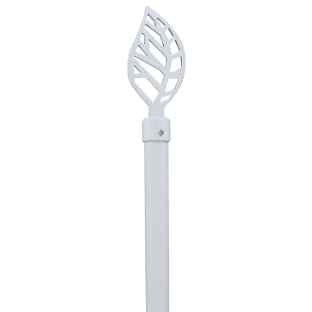 Kit tringle extensible et embout FONTAINE en métal blanc 120-210cm