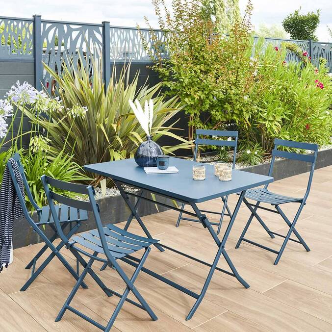 Table de jardin pliante rectangulaire GREENSBORO Pétrole