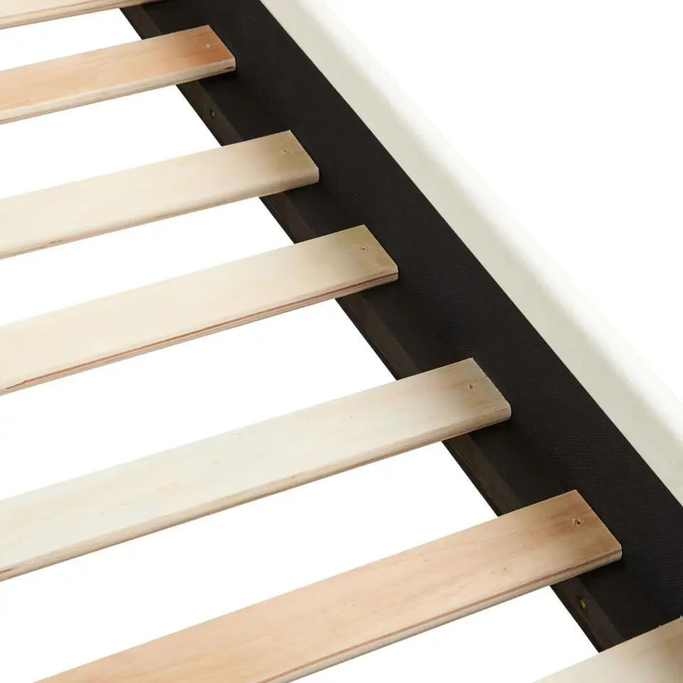 VINCENNES - Bed - Gebroken wit - 180 x 200 cm - Fluweel