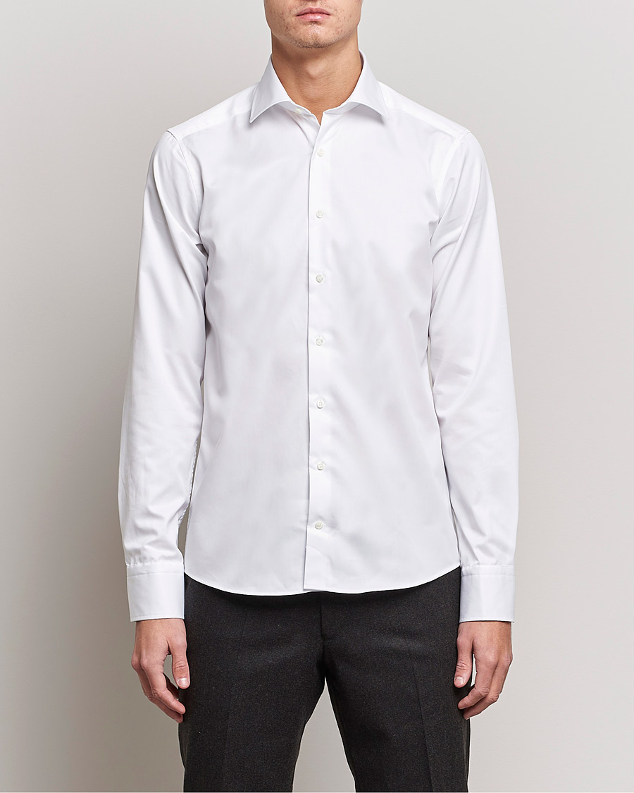 Stenströms Superslim Plain Shirt White