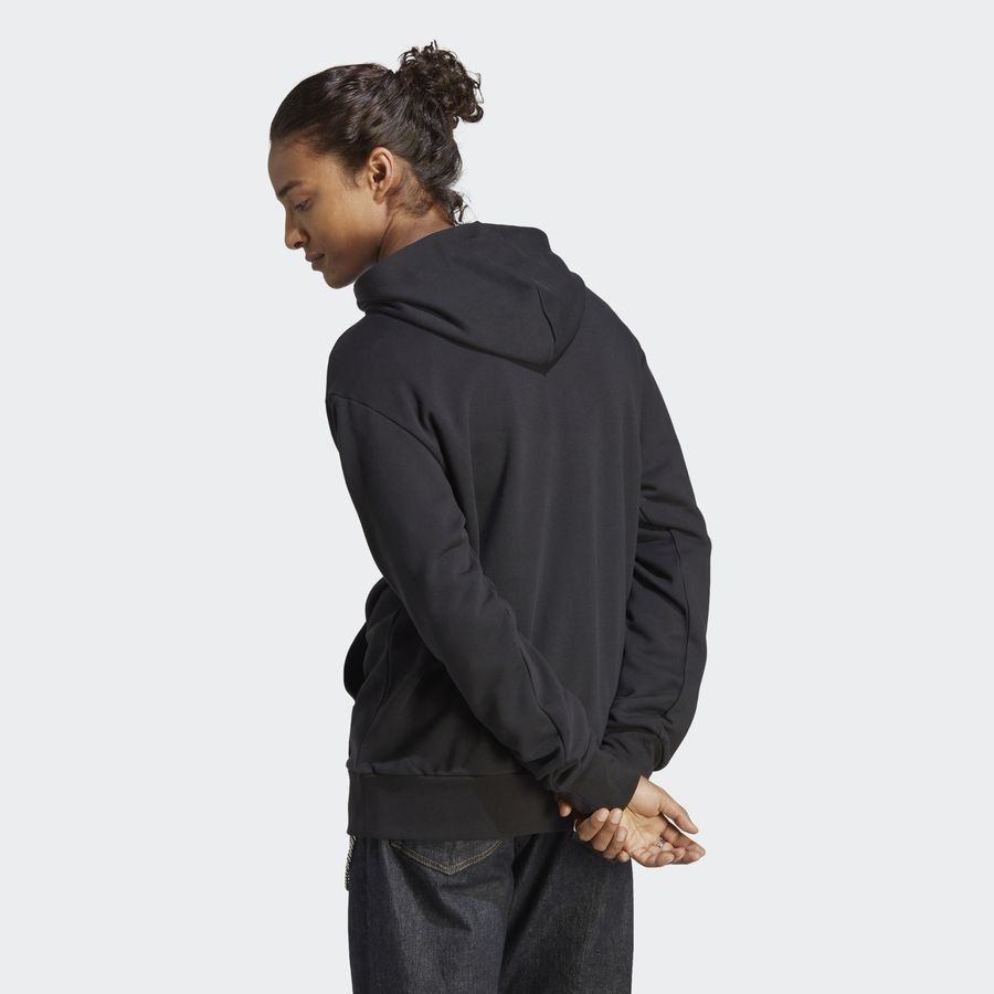 adidas Sweat à Capuche Essentials French Terry Big Logo - Noir/Blanc