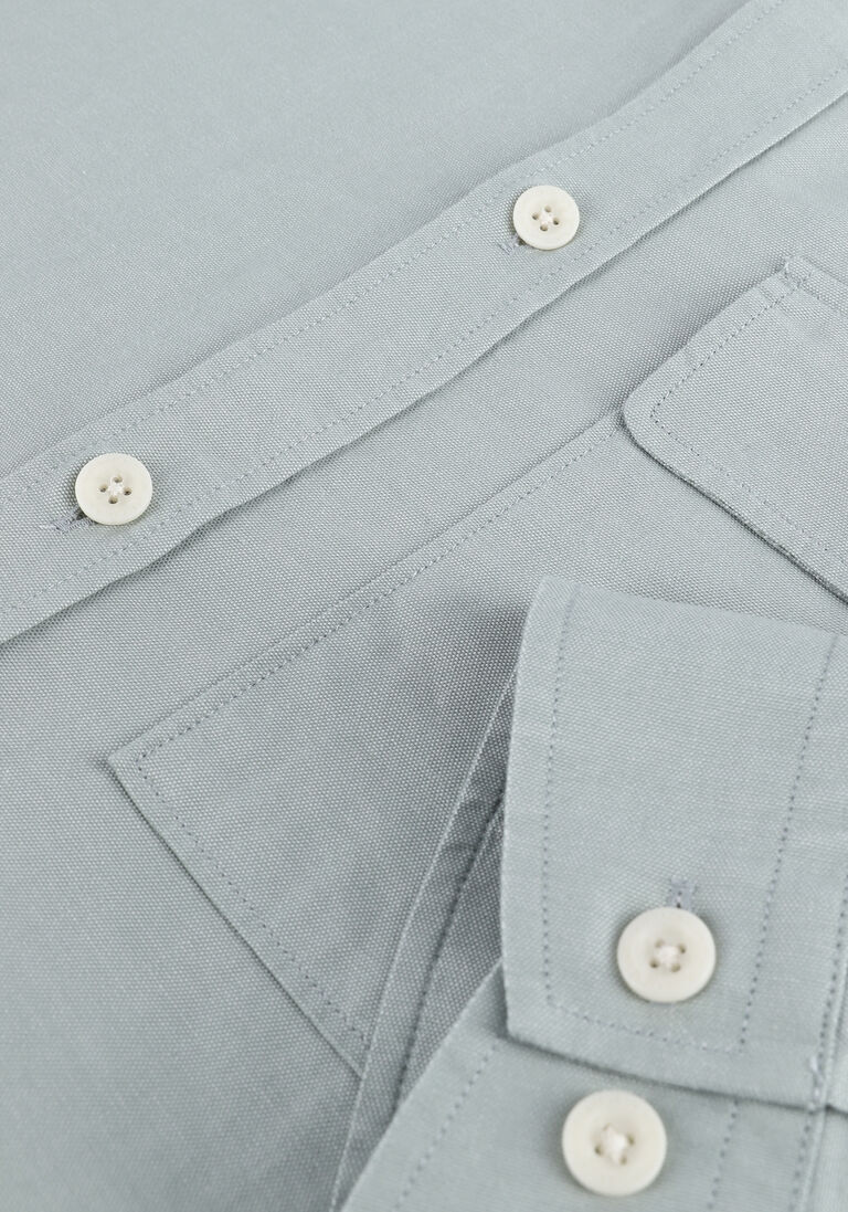 CAST IRON mint cast iron casual overhemd long sleeve shirt relaxed fit soft chambray