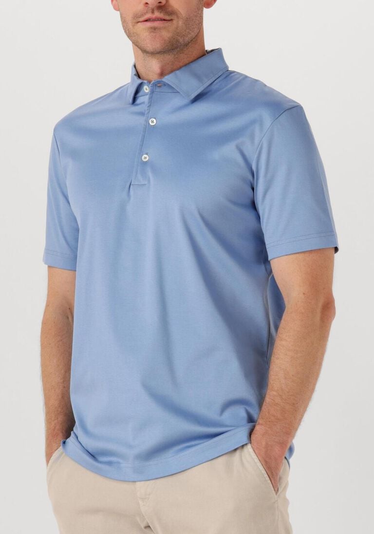 lichtblauwe valenza polo supima polo schiller collar s/s