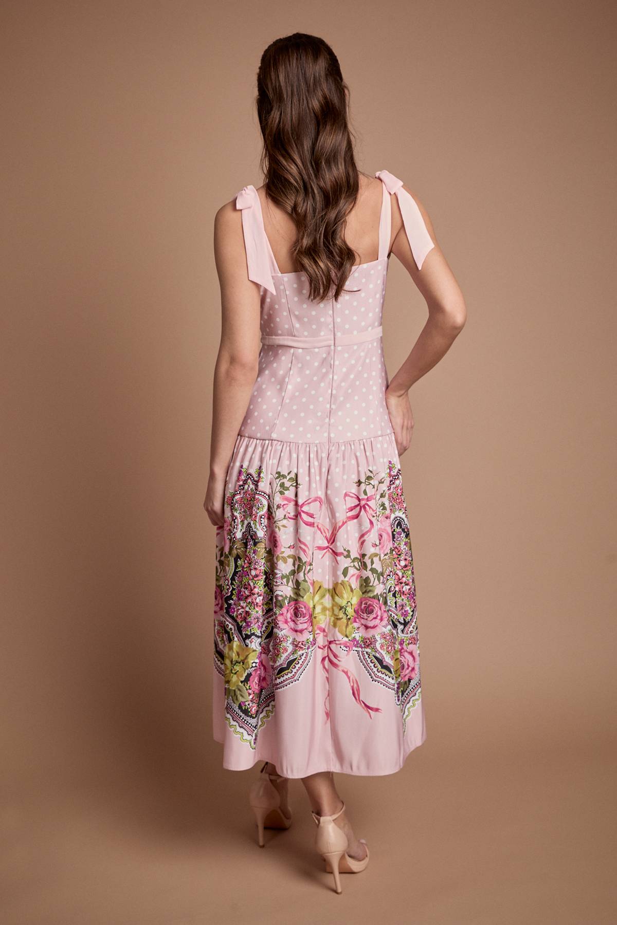 Oasis Robe Midi À Taille Basse Avec Détail Nœud