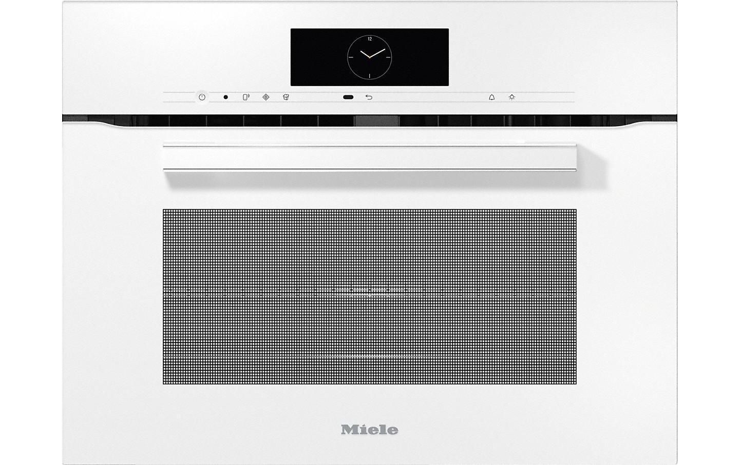 Einbaubackofen mit Mikrowelle H 7840-60 BM Weiss<br>Einbaubackofen mit Mikrowelle und Speisenthermometer