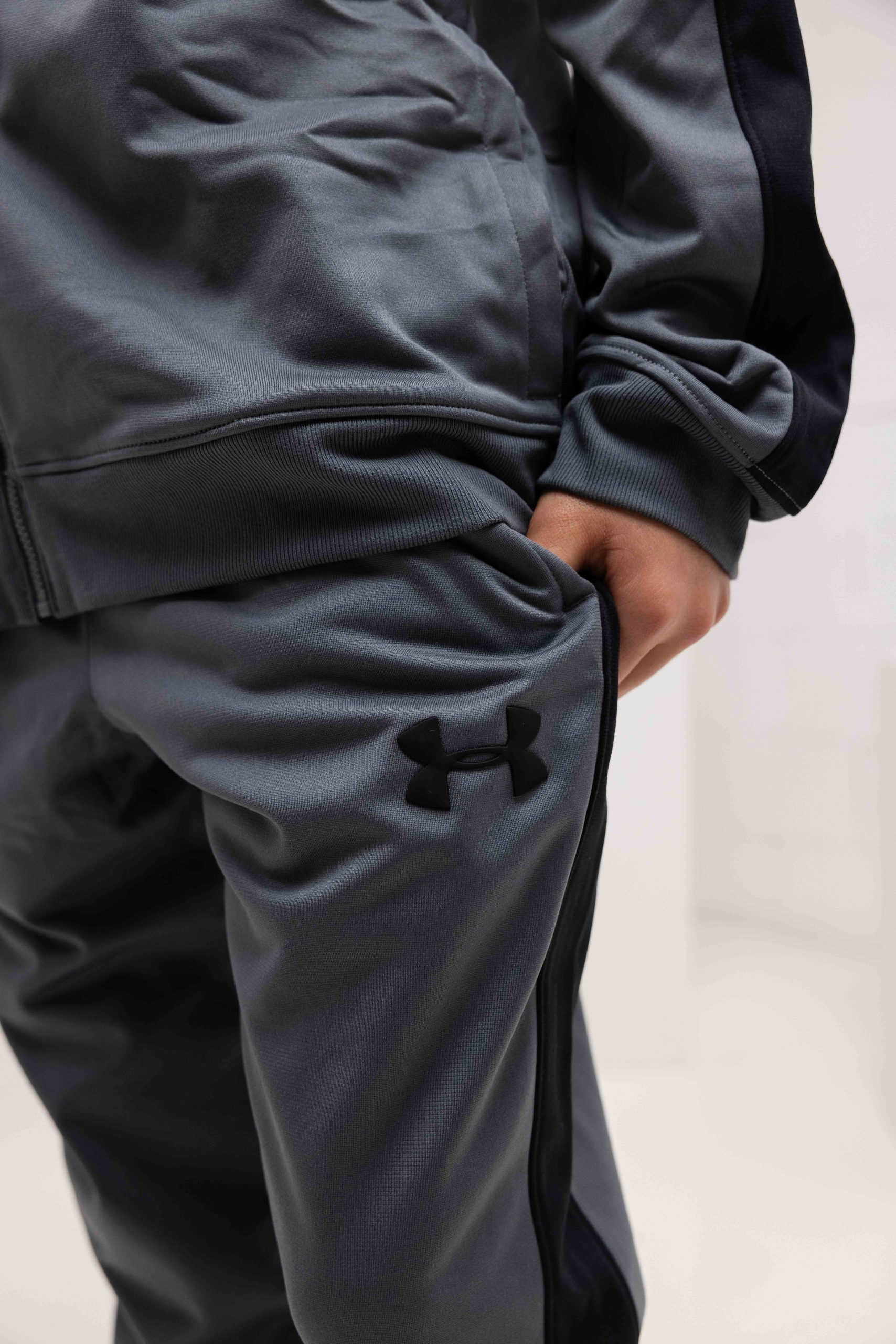 Under Armour Rival Knit Trainingspak Kids Grijs