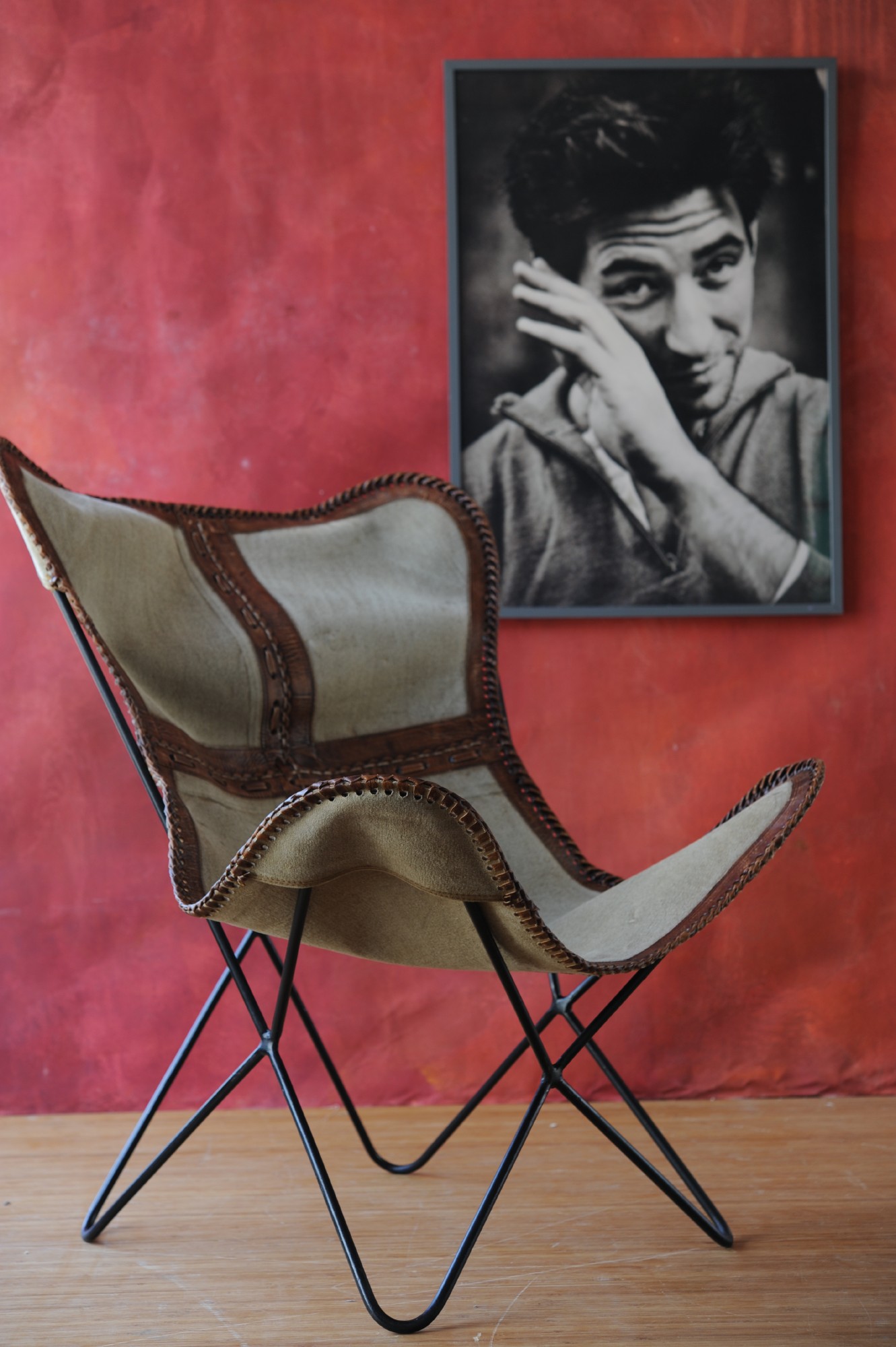 Lounger 'Gavin', beige, braun, T 69 cm, B 75 cm, H 90 cm von fischer's lagerhaus