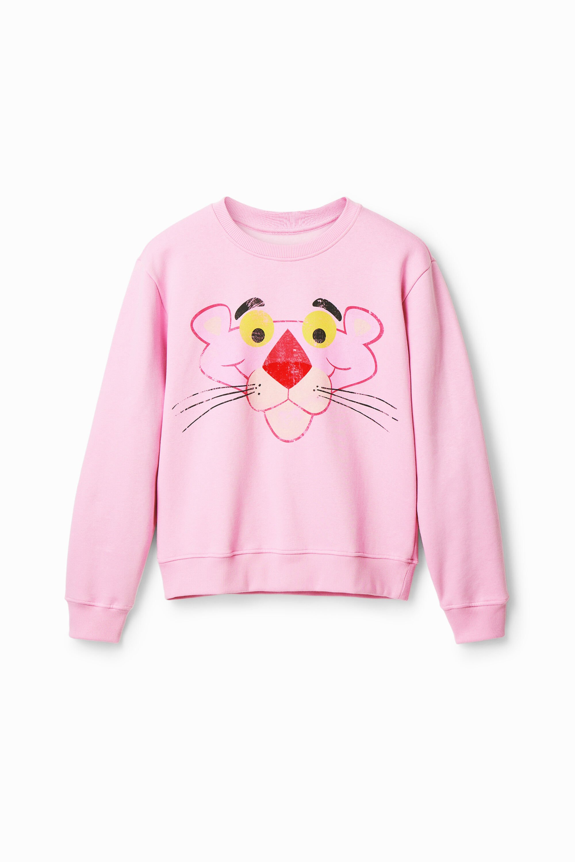 Sweat-shirt Panthère rose usé