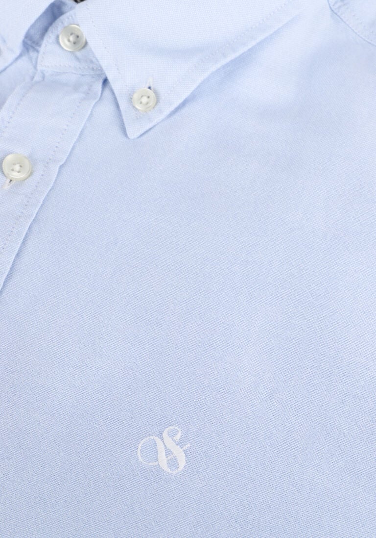 SCOTCH & SODA lichtblauwe scotch & soda casual overhemd regular fit shirt