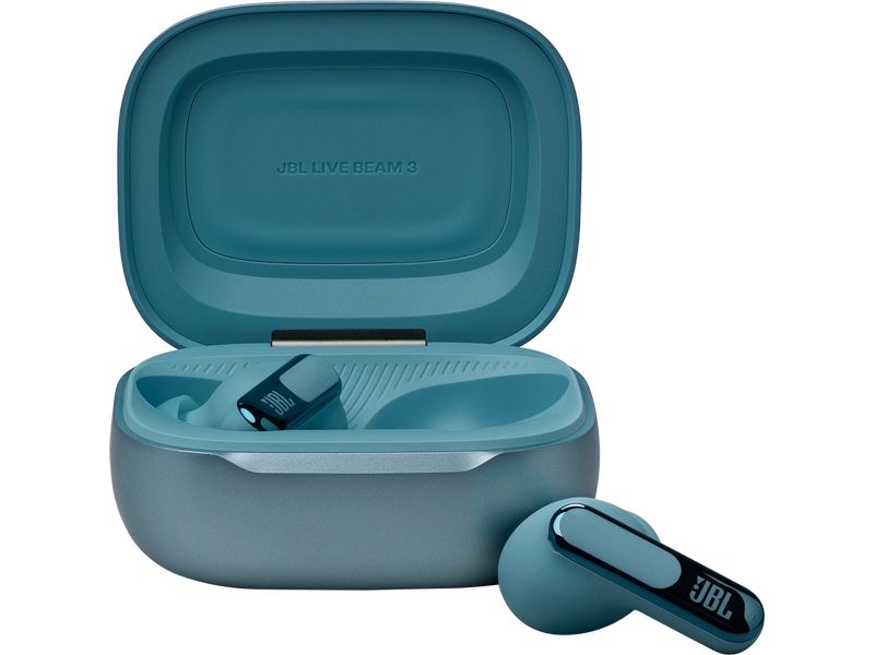 JBL Wireless In-Ear-Kopfhörer Live Beam 3 Blau Kabellose Noise-Cancelling-Kopfhörer mit Smart Charging Case