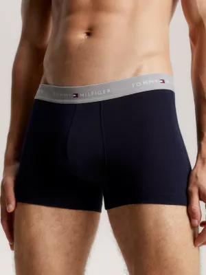 Conjunto com 3 Cuecas Boxer com Cós Elástico e Logo Essencial