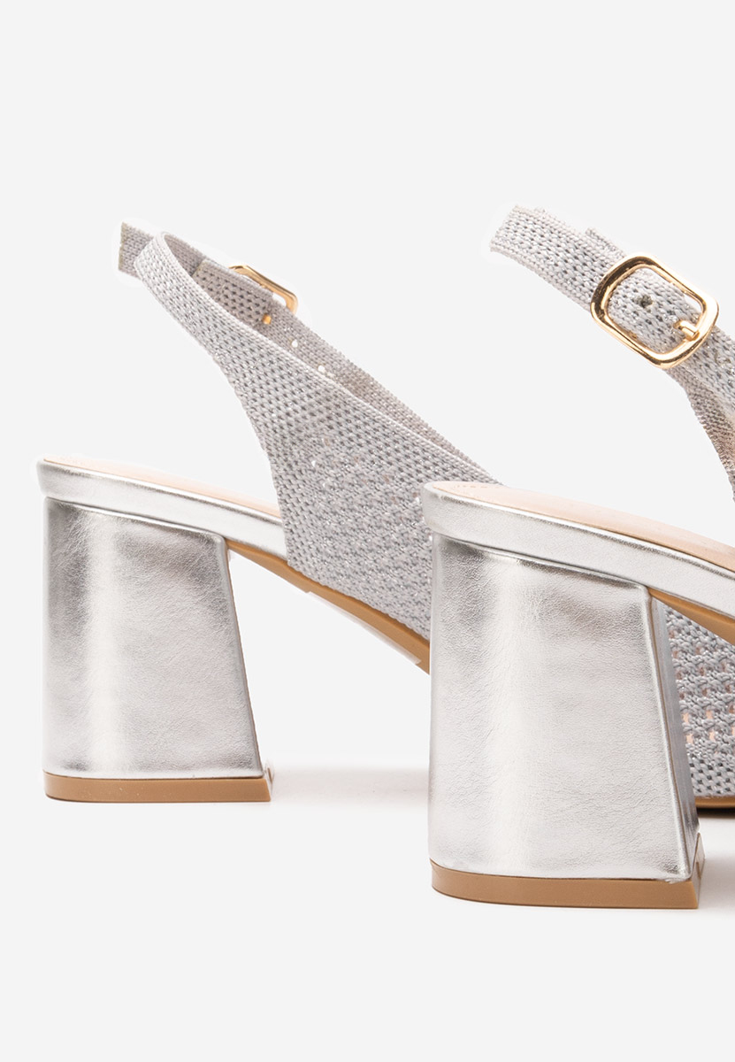 Chaussures slingback argent Patria