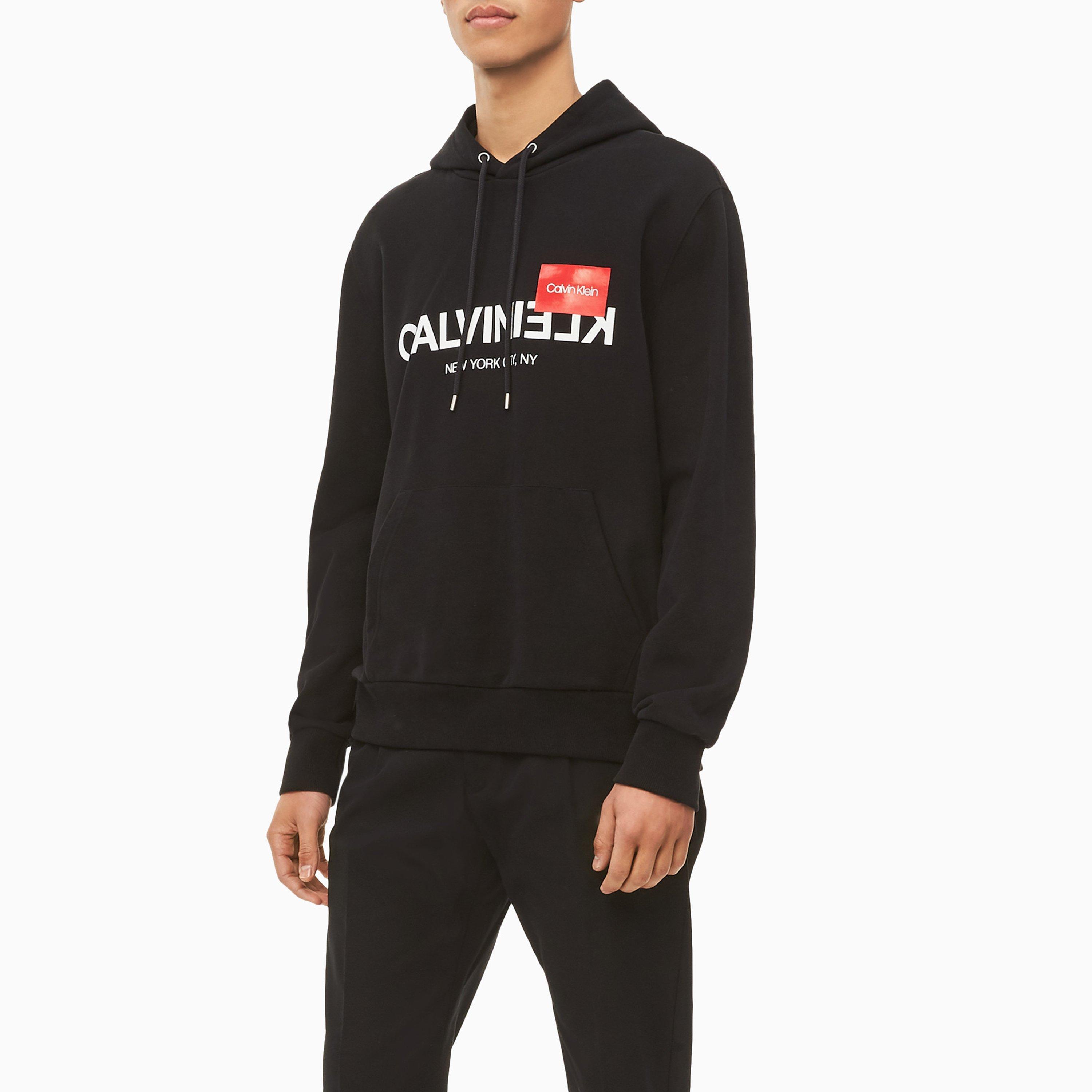Calvin Klein Text Reverse Logo Hoodie