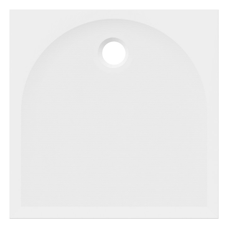 Receveur de douche 80 x 80 cm, résine, blanc, GoodHome Cavally