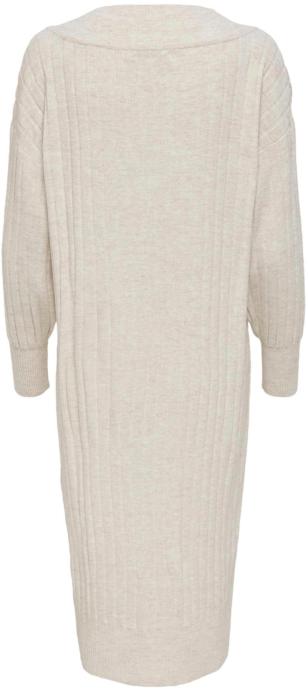 ONLY Strickkleid »ONLNEW TESSA L/S MIDI V DRESS« mit tiefem V-Ausschnitt mit breiter Blende
